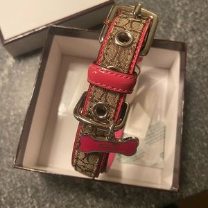 Coach Medium Pink Dog Collar